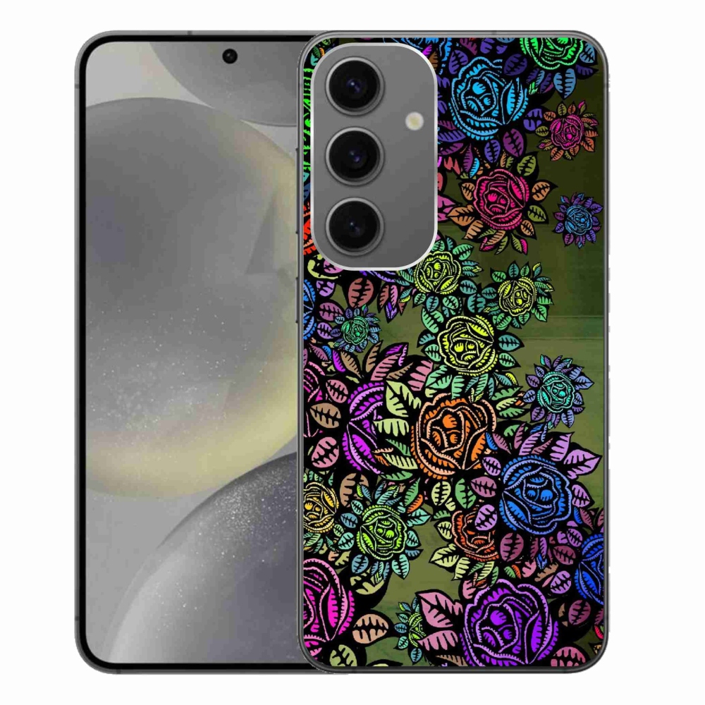 Gelový kryt mmCase na Samsung Galaxy S24+ - květiny 6