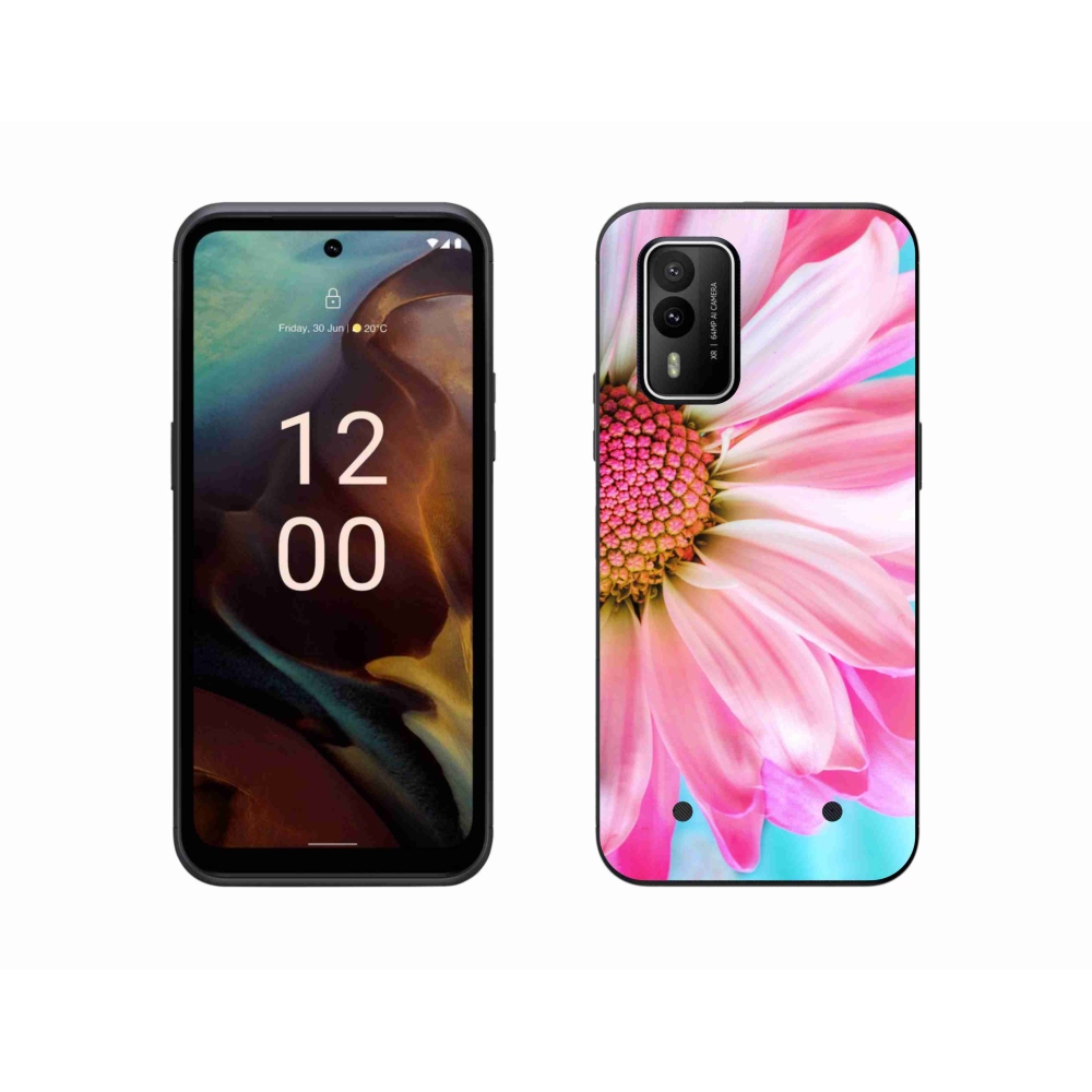 Gelový kryt mmCase na Nokia XR21 - růžová květina