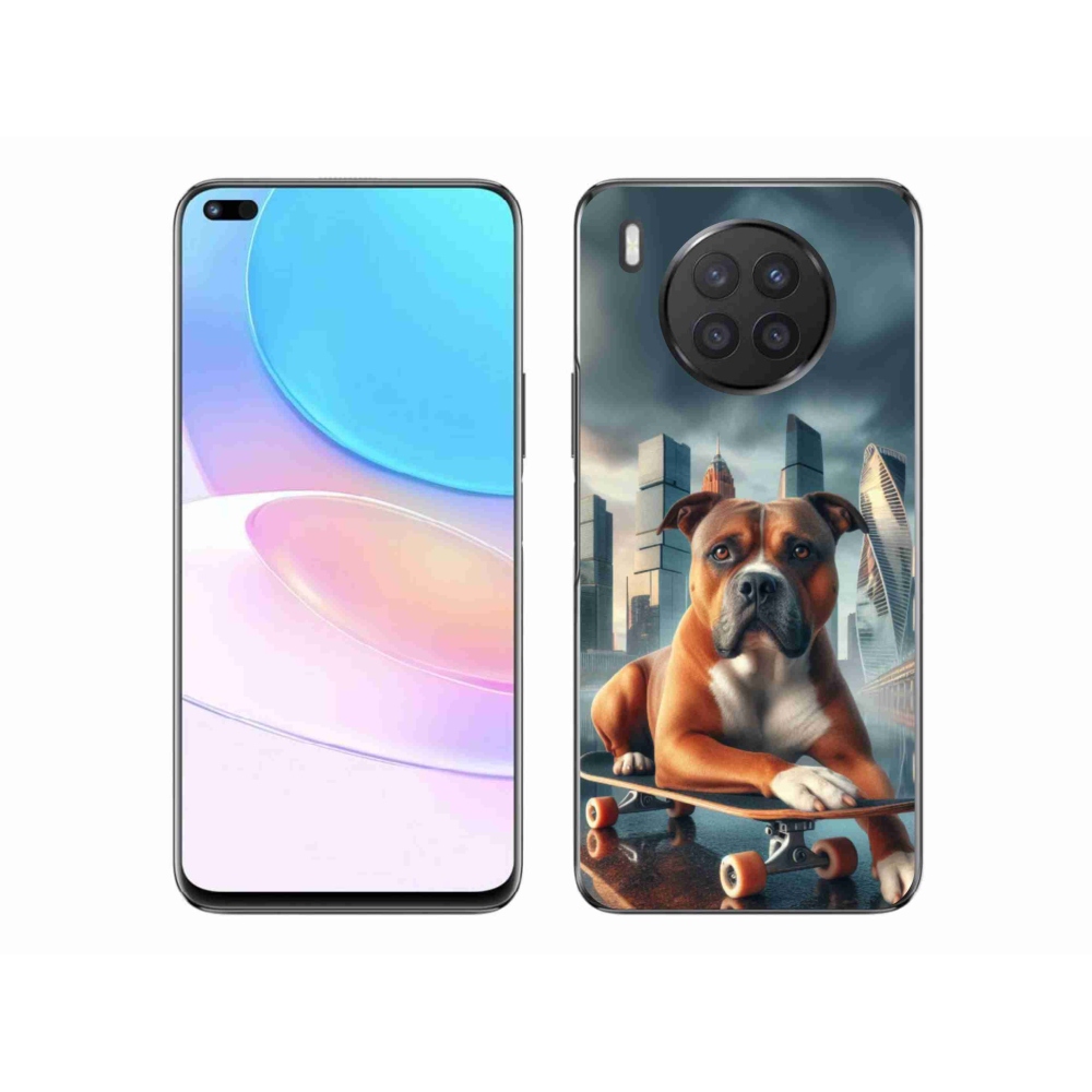 Gelový kryt mmCase na Honor 50 Lite - pes na skateboardu