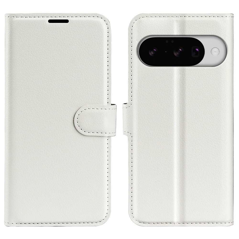 Litchi knížkové pouzdro na Google Pixel 10 - bílé