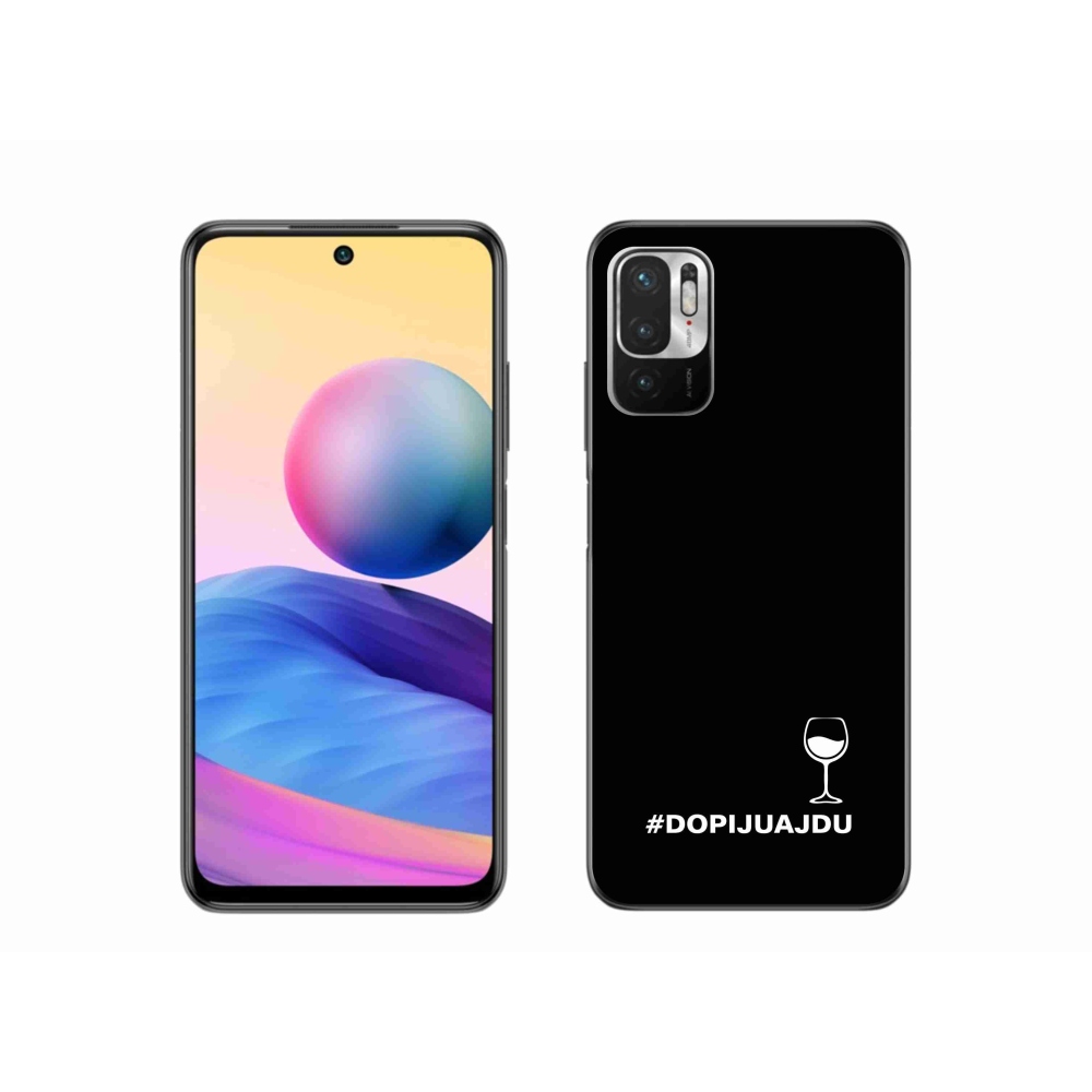 Gelový kryt mmCase na Xiaomi Redmi Note 10 5G - vinný motiv černé pozadí