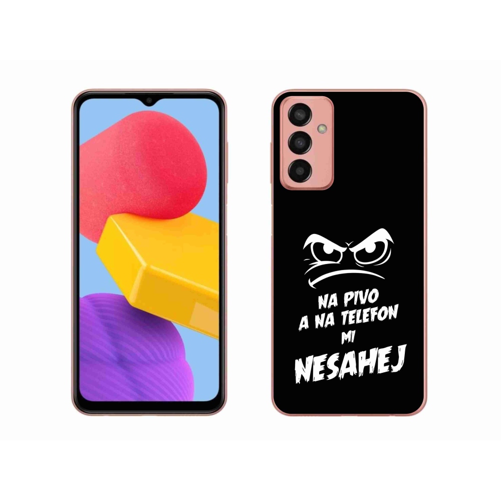 Gelový kryt mmCase na Samsung Galaxy M13 - pivní motiv 2 černé pozadí