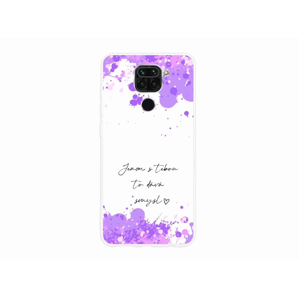 Gelový kryt mmCase na Xiaomi Redmi Note 9 - zamilovaný text bílé pozadí