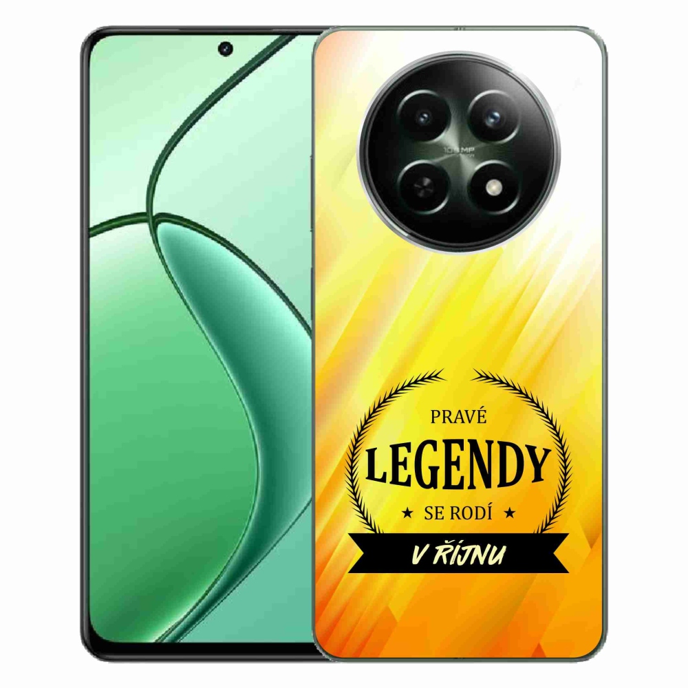 Gelový kryt mmCase na Realme 12 5G/12x 5G - legendy v říjnu žluté pozadí