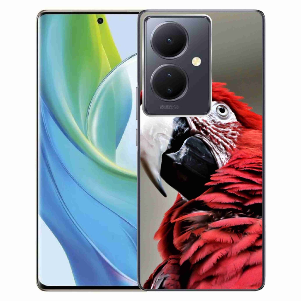 Gelový obal mmCase na Vivo V29 Lite 5G - papoušek ara červený