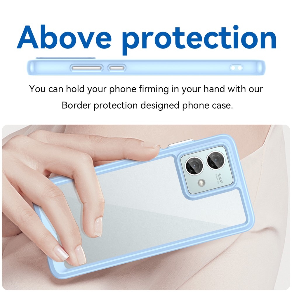 Gelový obal s pevnými zády na Motorola Moto G84 5G - modrý