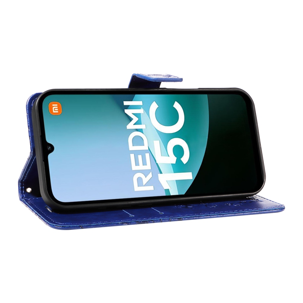 Big Butterfly knížkové pouzdro na Xiaomi Redmi 15C 4G/5G (173mm) - modré