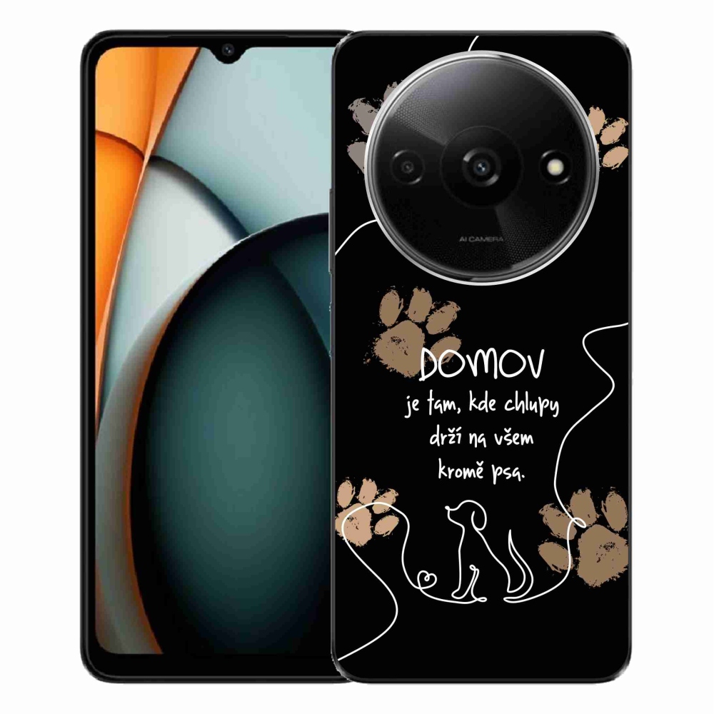 Gelový kryt mmCase na Xiaomi Redmi A3  - psí motiv černé pozadí