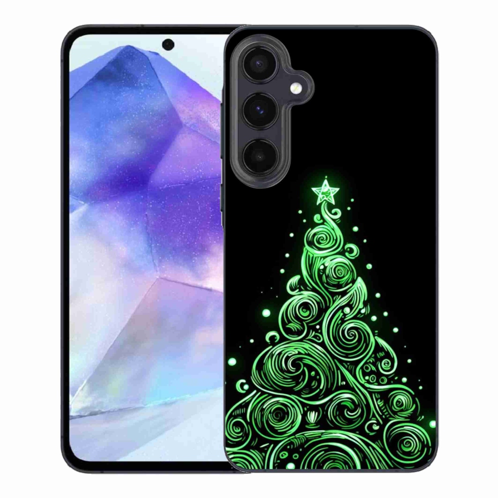 Gelový kryt mmCase na Samsung Galaxy A55 5G - neonový vánoční stromek 3