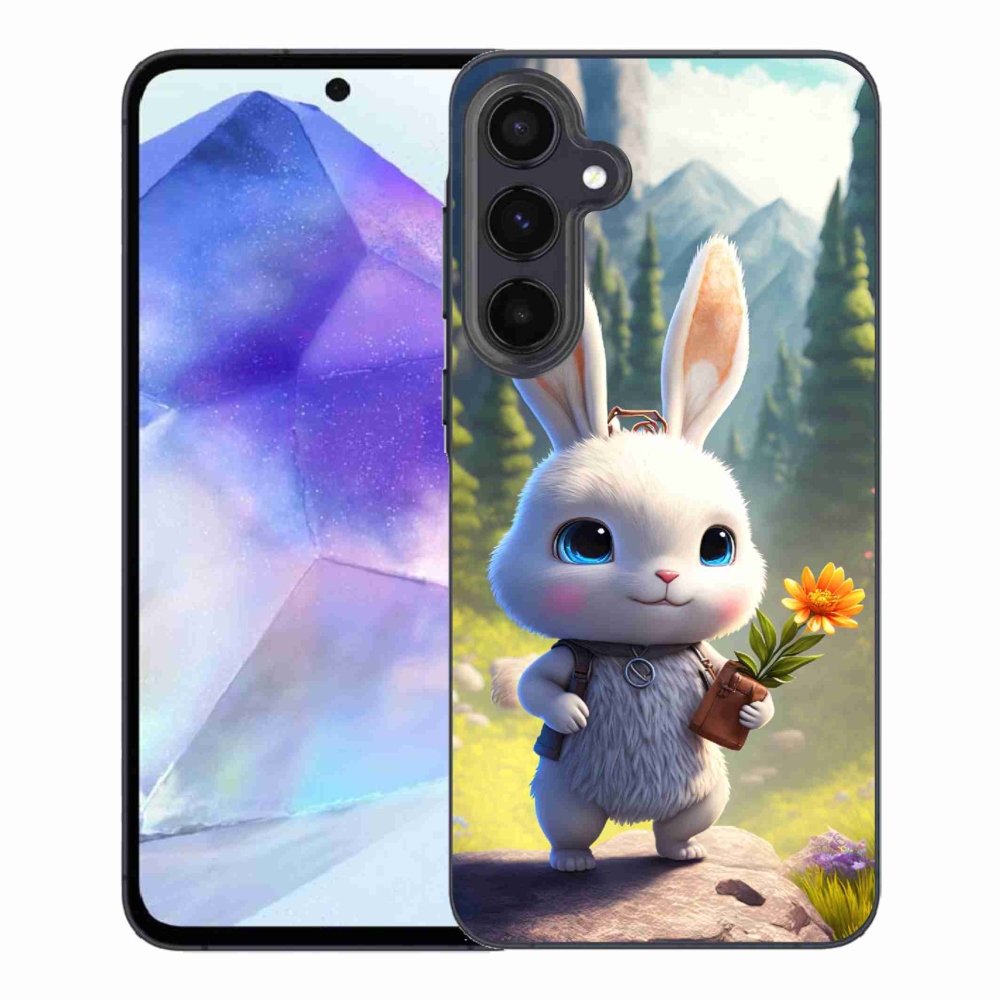 Gelový kryt mmCase na Samsung Galaxy A55 5G - roztomilý králíček
