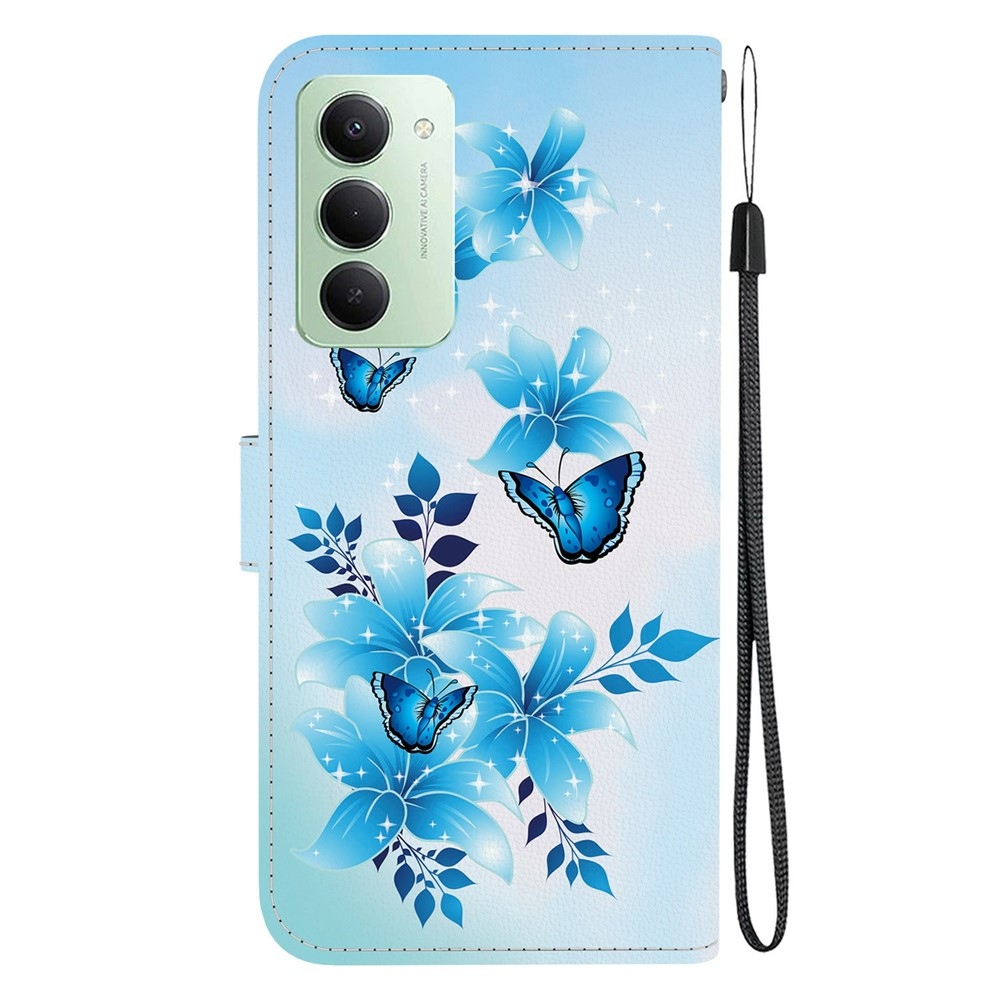 Versatile knížkové pouzdro na Xiaomi Redmi 15 4G (171mm) - modří motýli