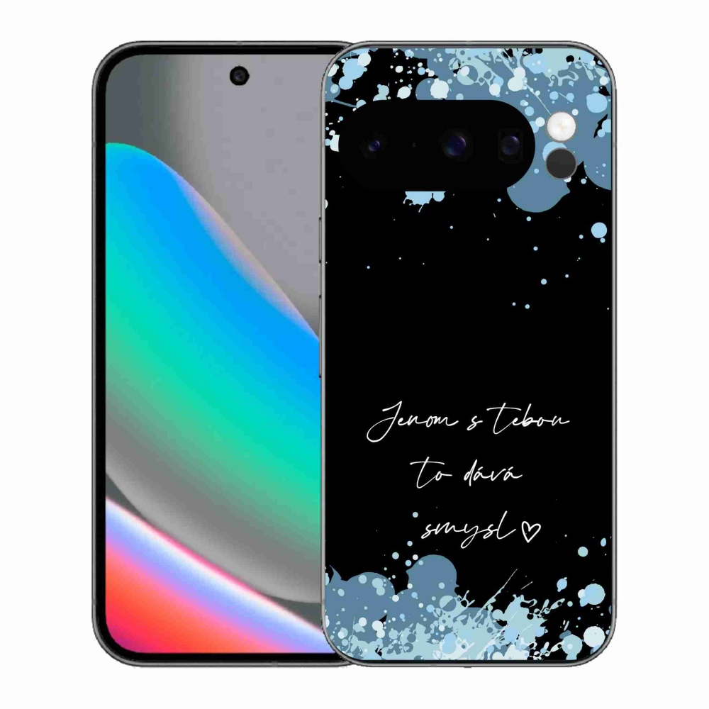 Gelový kryt mmCase na Google Pixel 10 Pro - zamilovaný text černé pozadí