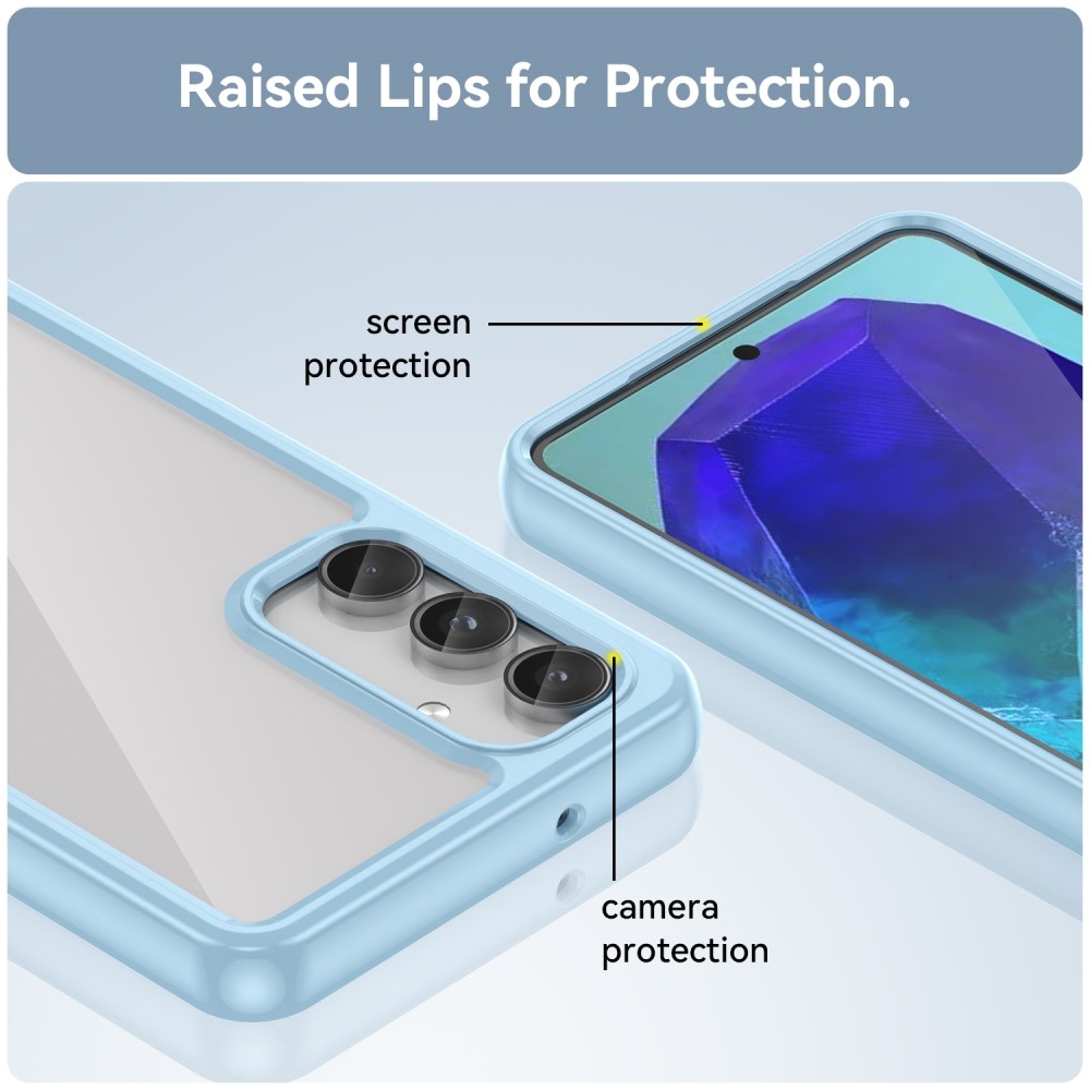 Gelový obal s pevnými zády na Samsung Galaxy M55 5G - modrý
