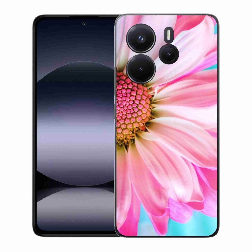 Gelový kryt mmCase na Xiaomi Redmi Note 14 - růžová květina