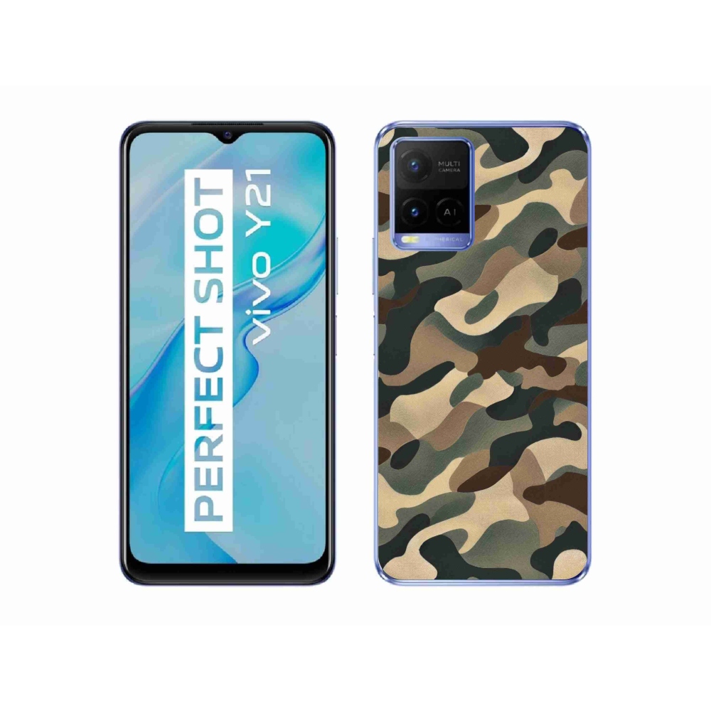 Gelový kryt mmCase na Vivo Y21/Y21s/Y33s - maskáčový vzor 11
