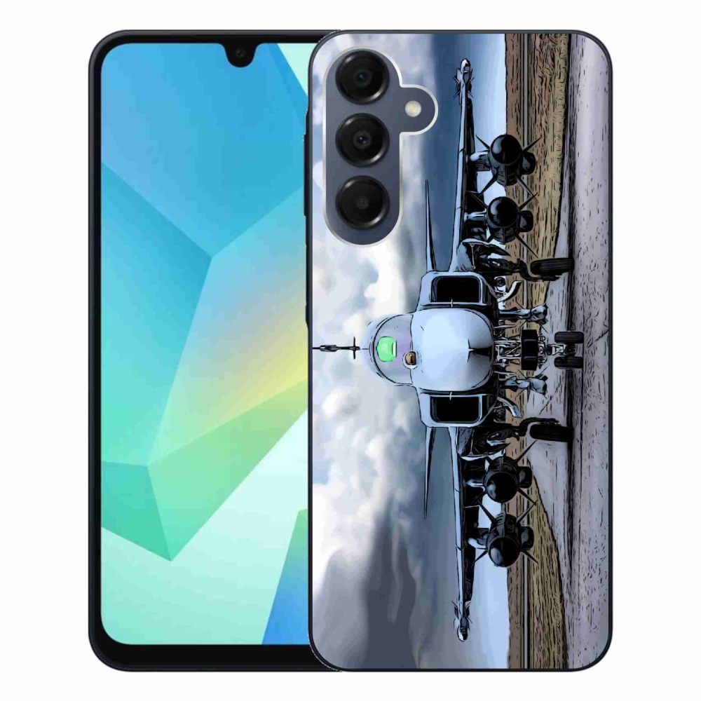 Gelový kryt mmCase na Samsung Galaxy A16 4G/5G - vojenské letadlo