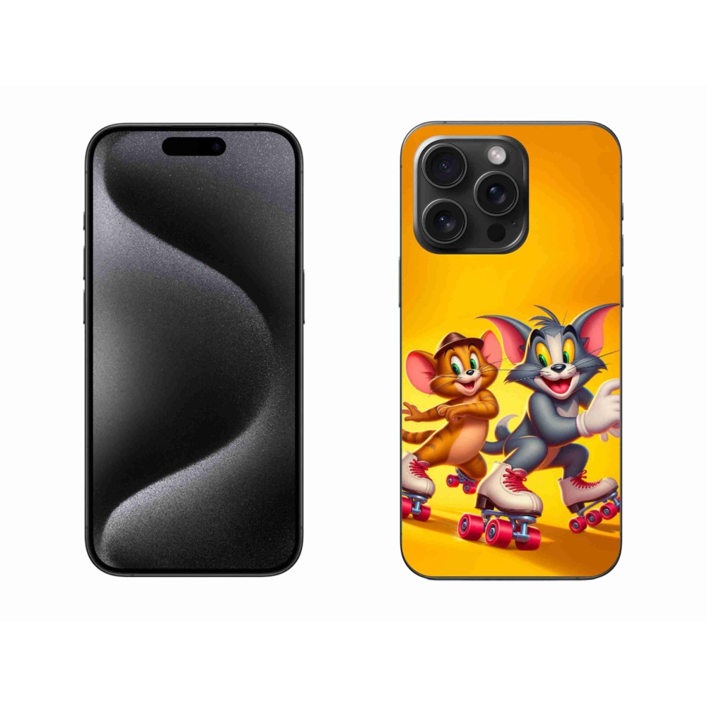 Gelový kryt mmCase na iPhone 15 Pro Max - tom a jerry