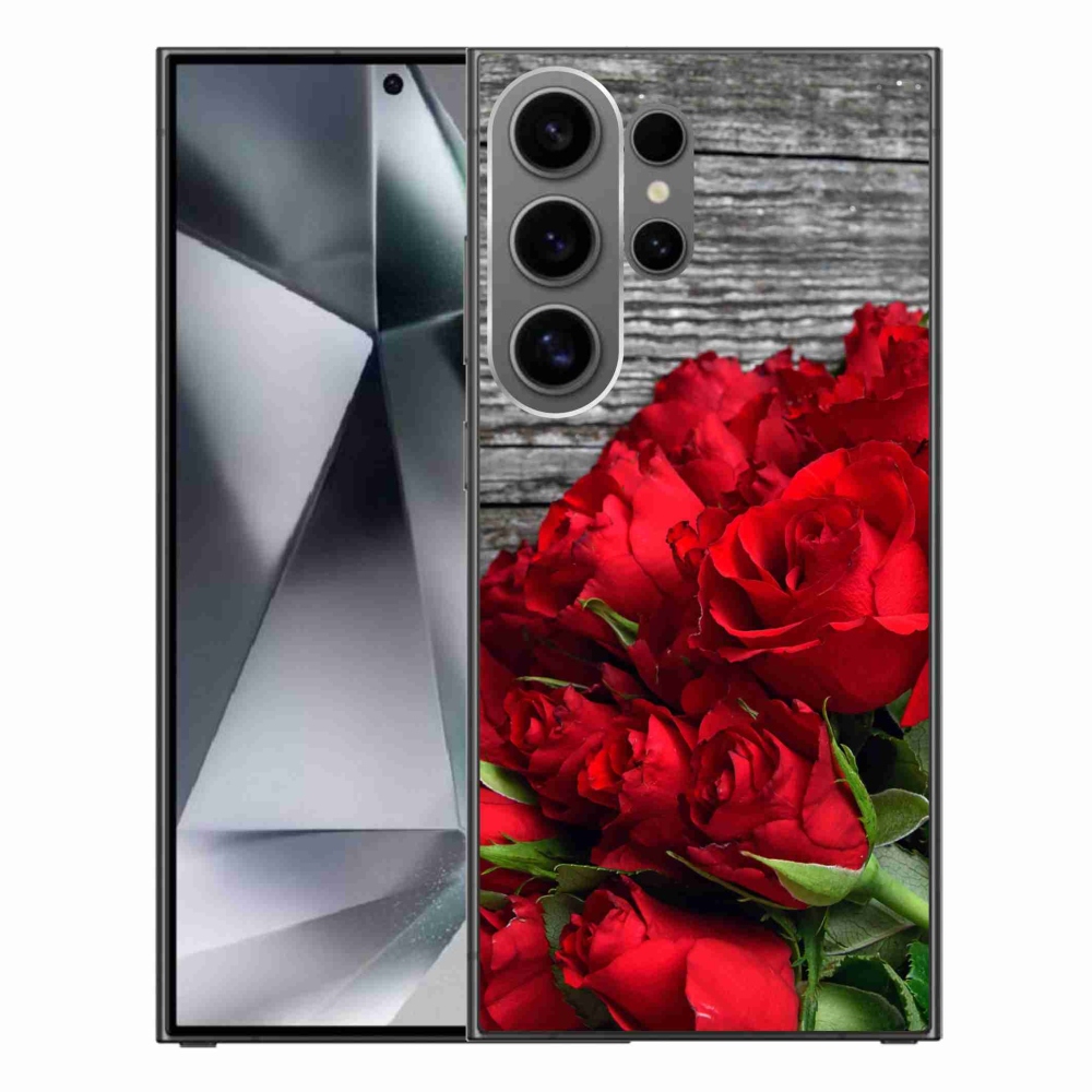 Gelový kryt mmCase na Samsung Galaxy S24 Ultra - červené růže