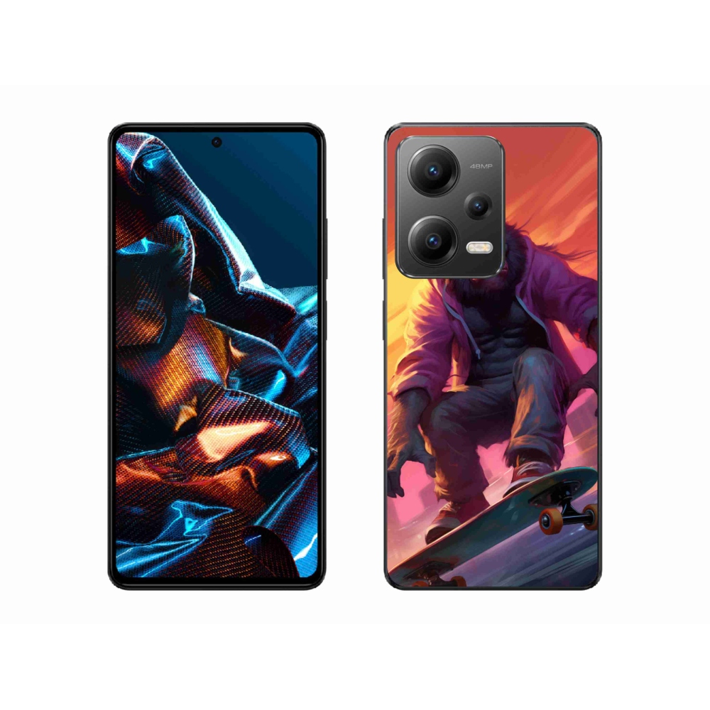 Gelový kryt mmCase na Xiaomi Redmi Note 12 Pro 5G - gorila na skateboardu