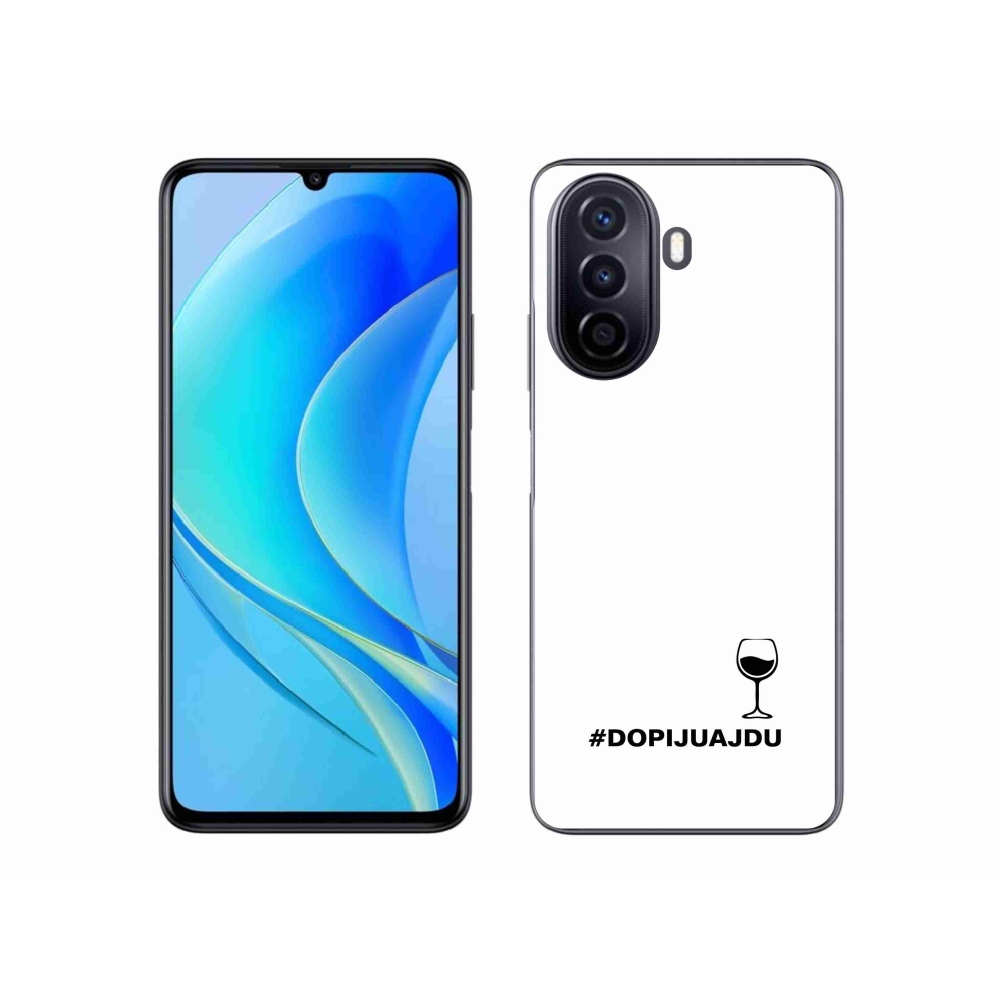 Gelový kryt mmCase na Huawei Nova Y70 - vinný motiv bílé pozadí