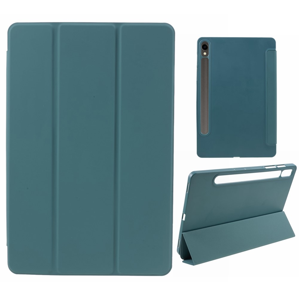 Polohovatelné pouzdro na Samsung Galaxy Tab S9/Tab S10 - tmavězelené