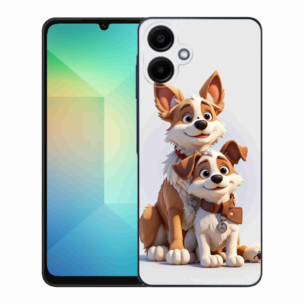 Gelový kryt mmCase na Samsung Galaxy A06 4G - kreslení psi