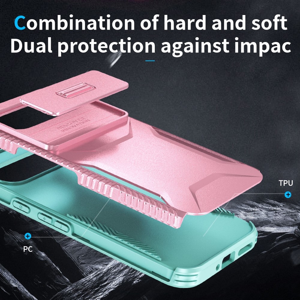 Lid odolný kryt na Google Pixel 9 Pro XL - růžový/modrozelený