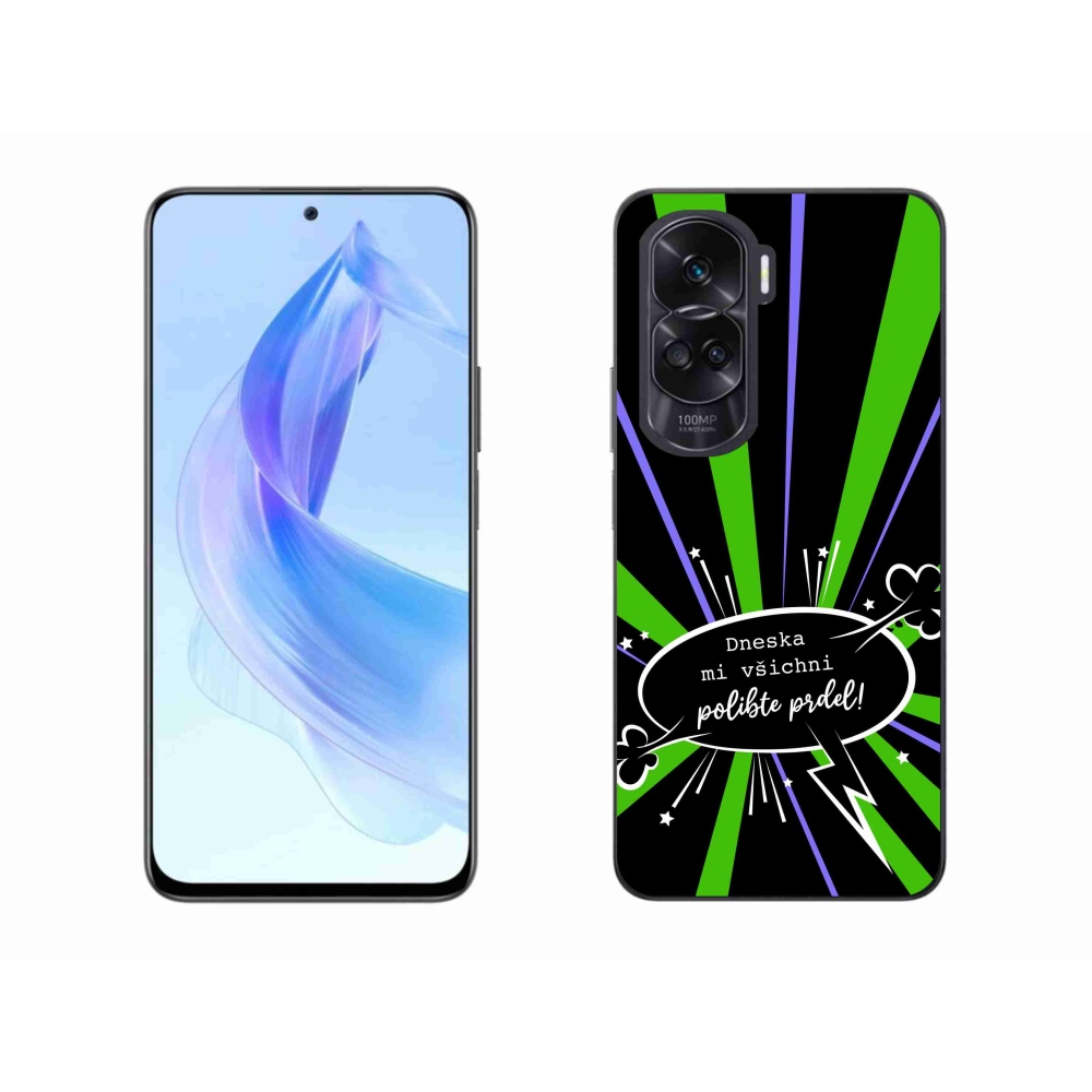 Gelový kryt mmCase na Honor 90 Lite - vtipný text 15 černé pozadí