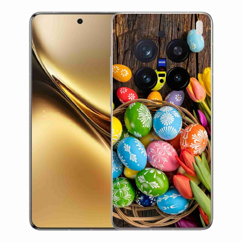 Gelový kryt mmCase na Vivo X200 Pro 5G - velikonoční vajíčka