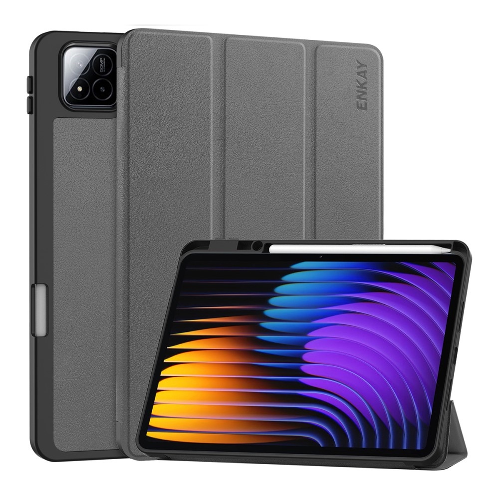 ENK chytré polohovací pouzdro na tablet Xiaomi Pad 7/7 Pro - šedé