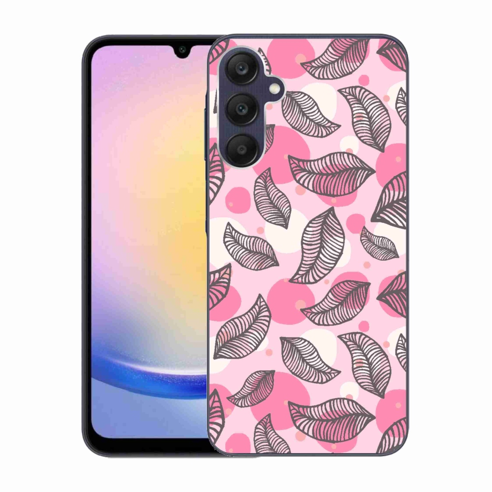 Gelový kryt mmCase na Samsung Galaxy A25 5G - kreslené padající listy