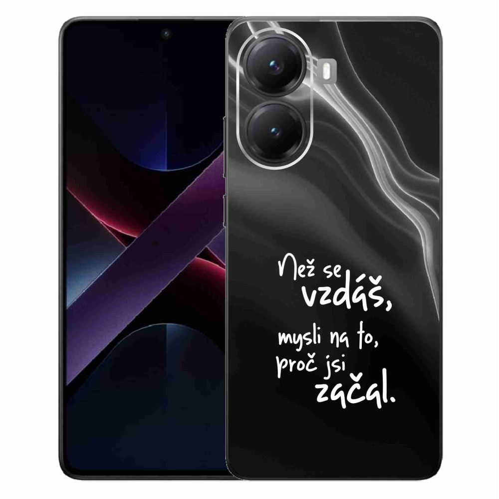 Gelový kryt mmCase na Xiaomi Poco X7 Pro 5G - citát 2 černé pozadí