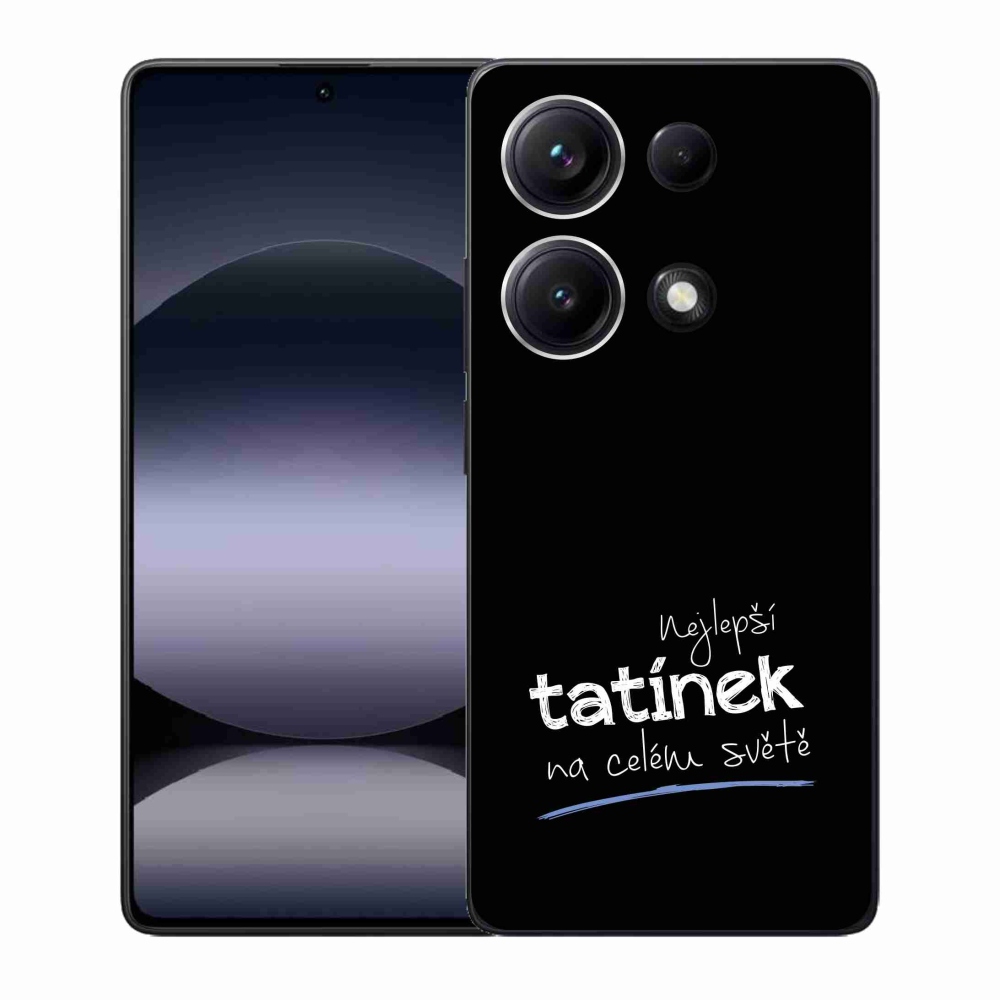 Gelový kryt mmCase na Xiaomi Redmi Note 14S - nejlepší tatínek 4 černé pozadí