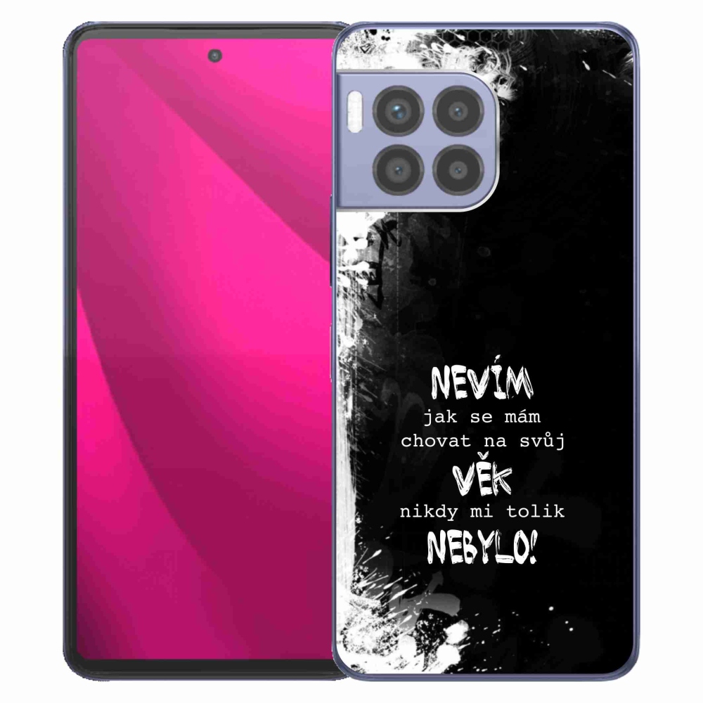 Gelový kryt mmCase na T-Mobile T Phone 2 Pro - vtipný text 14 černé pozadí