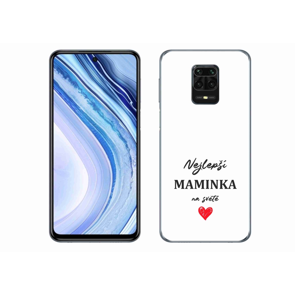 Gelový kryt mmCase na Xiaomi Redmi Note 9S - nejlepší maminka 1 bílé pozadí