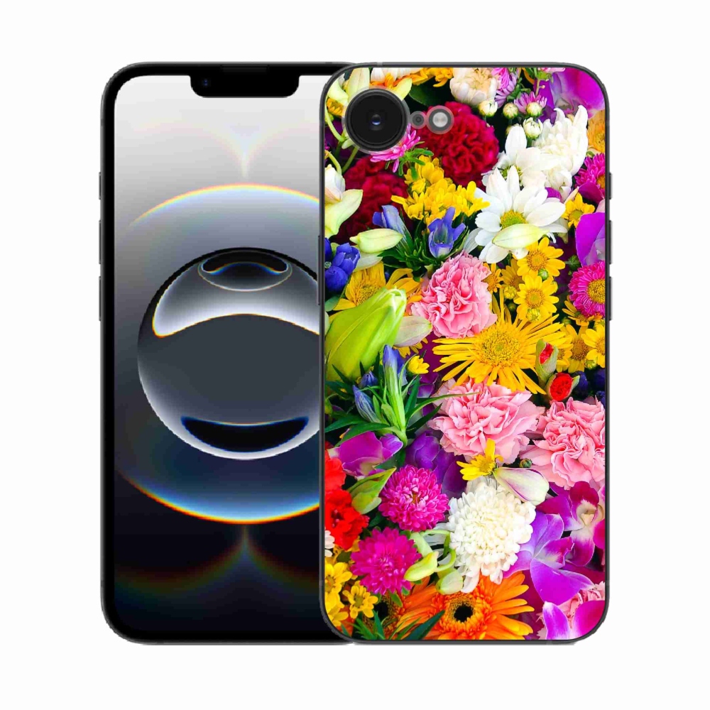 Gelový kryt mmCase na iPhone 16e - květiny 12