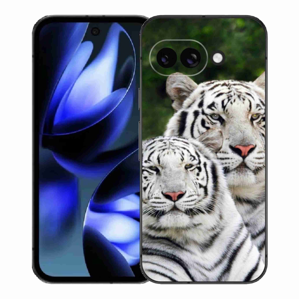 Gelový kryt mmCase na Google Pixel 9a - bílí tygři