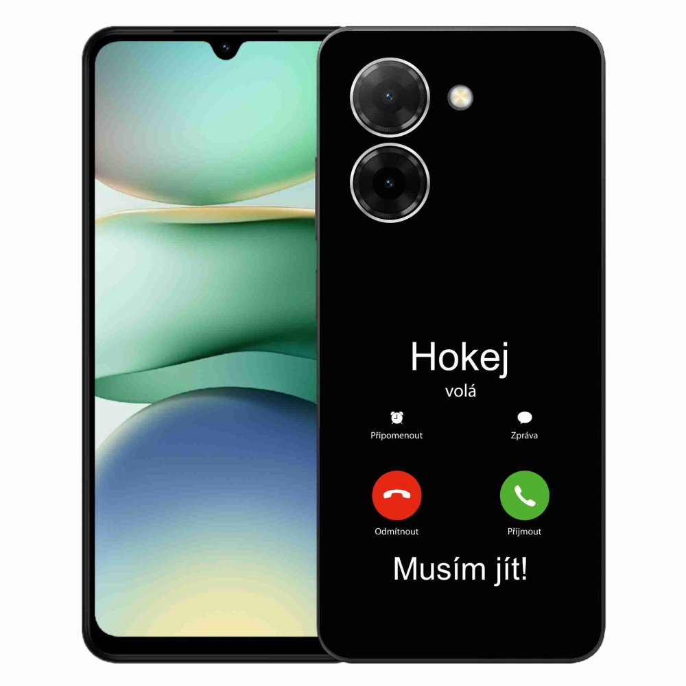 Gelový kryt mmCase na Xiaomi Redmi A5 (171.7x77.8x8.3mm) - hokej volá černé pozadí