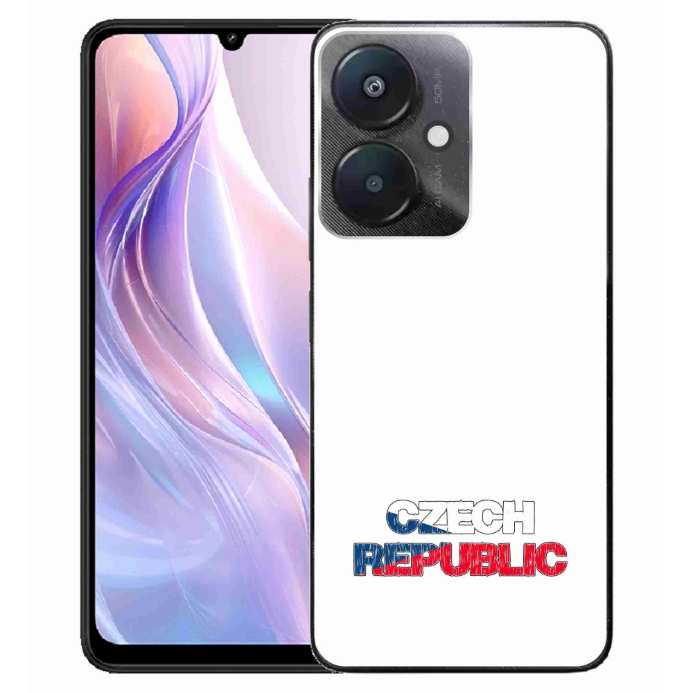Gelový kryt mmCase na Xiaomi Redmi 13C 5G  - Czech Republic bílé pozadí