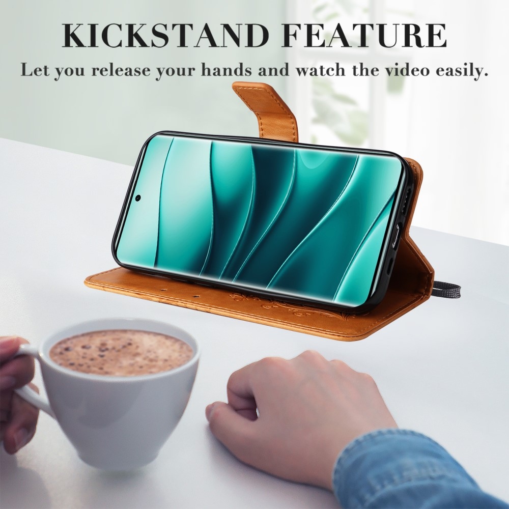 Big Butterfly knížkové pouzdro na Xiaomi Redmi Note 14 Pro 5G/Poco X7 5G/Note 14 Pro+ 5G - žluté