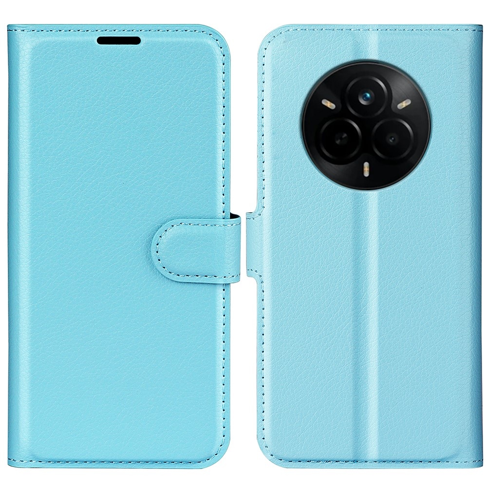 Litchi knížkové pouzdro na Realme 14 Pro 5G - modré