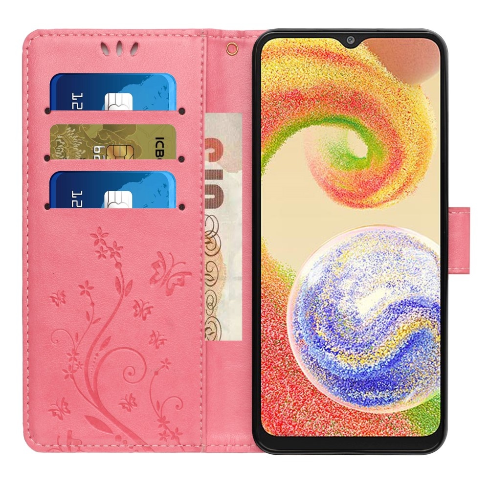Flowers knížkové pouzdro na Samsung Galaxy A06 4G - růžové