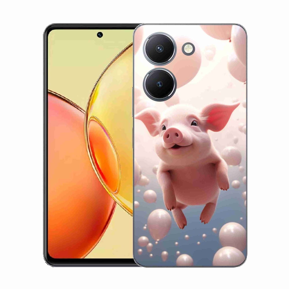 Gelový kryt mmCase na Vivo Y36 - prasátko s balónky