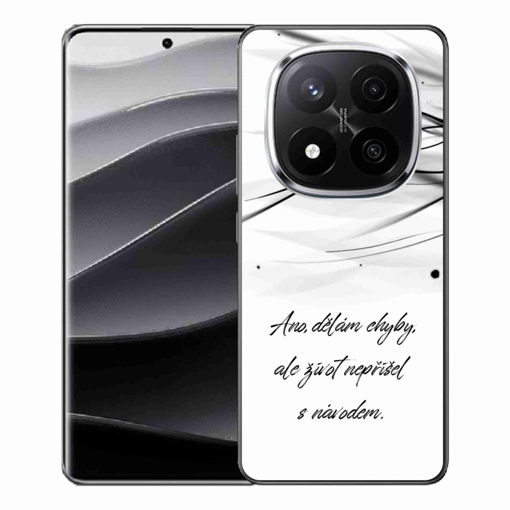 Gelový kryt mmCase na Xiaomi Redmi Note 14 Pro+ 5G - citát bílé pozadí