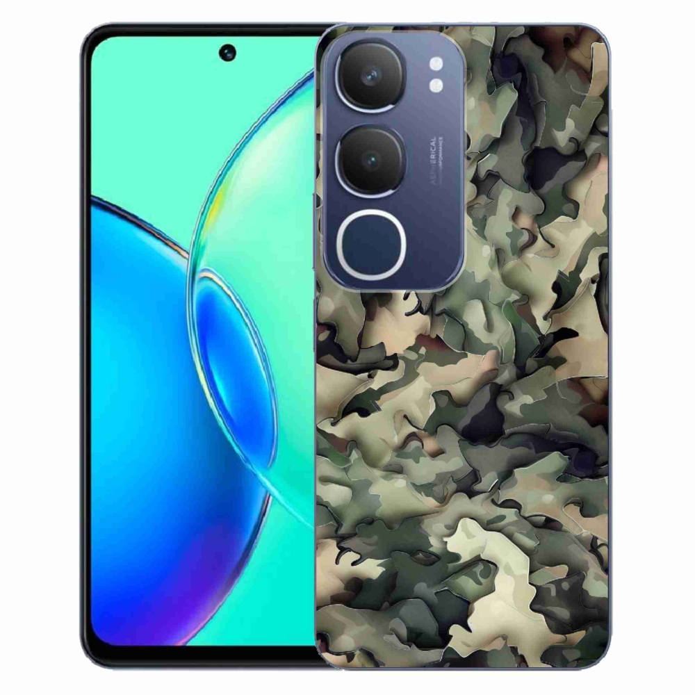 Gelový kryt mmCase na Vivo Y19s - maskáčový vzor 9