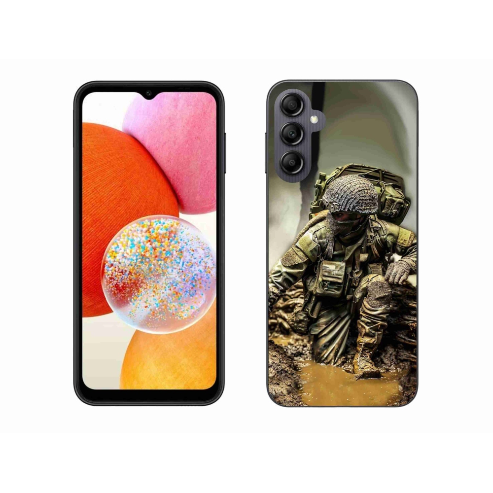 Gelový kryt mmCase na Samsung Galaxy A14 4G/5G - voják
