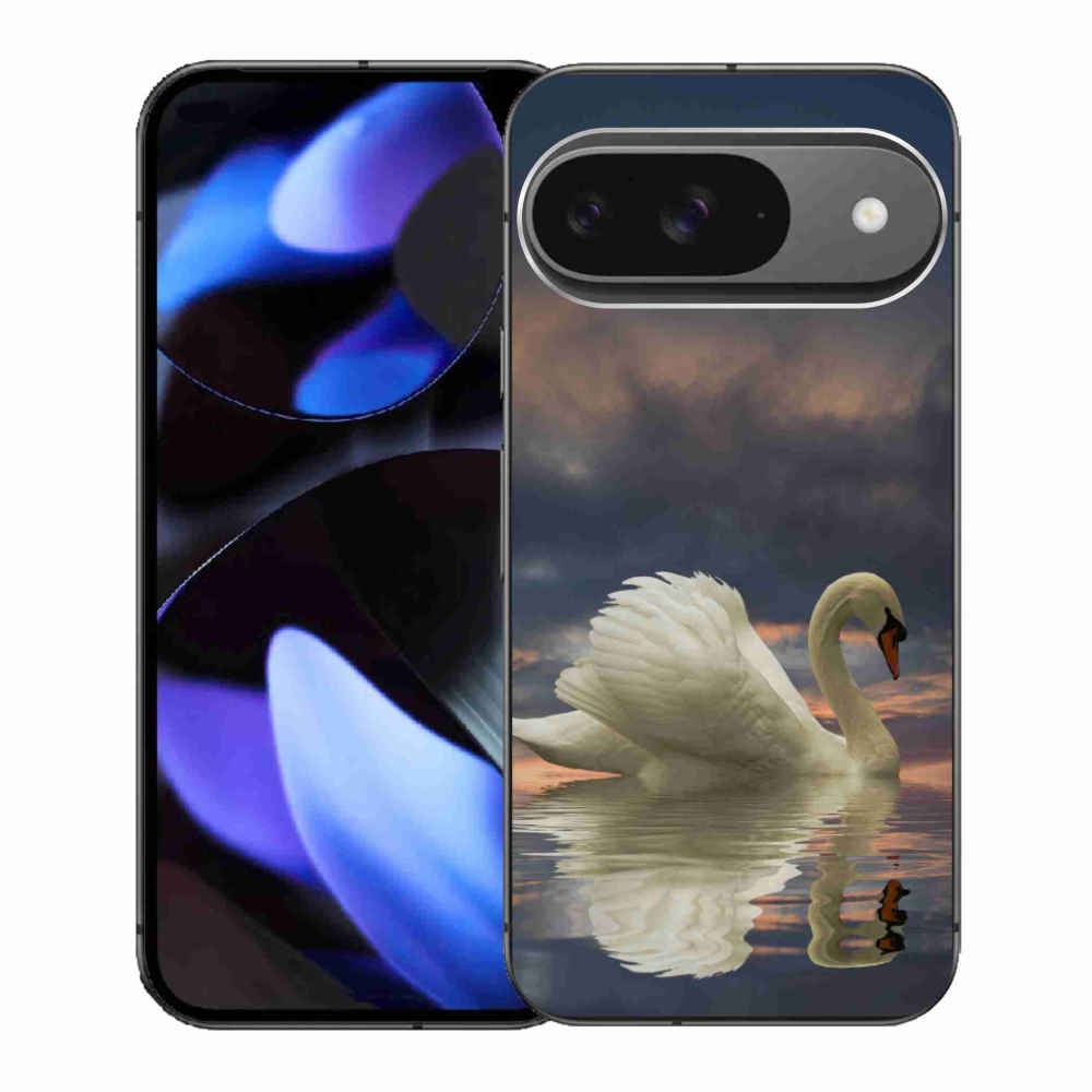 Gelový kryt mmCase na Google Pixel 9/9 Pro - labuť