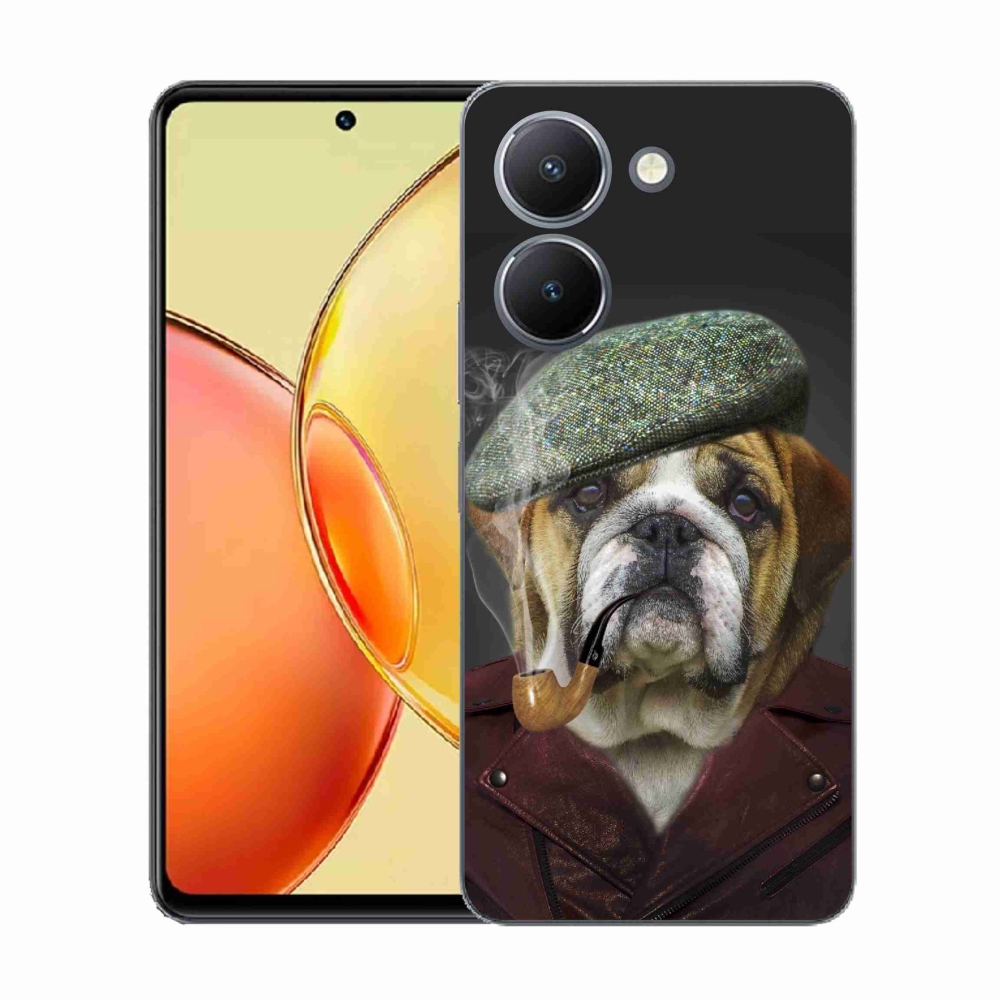 Gelový kryt mmCase na Vivo Y36 - pes s fajfkou