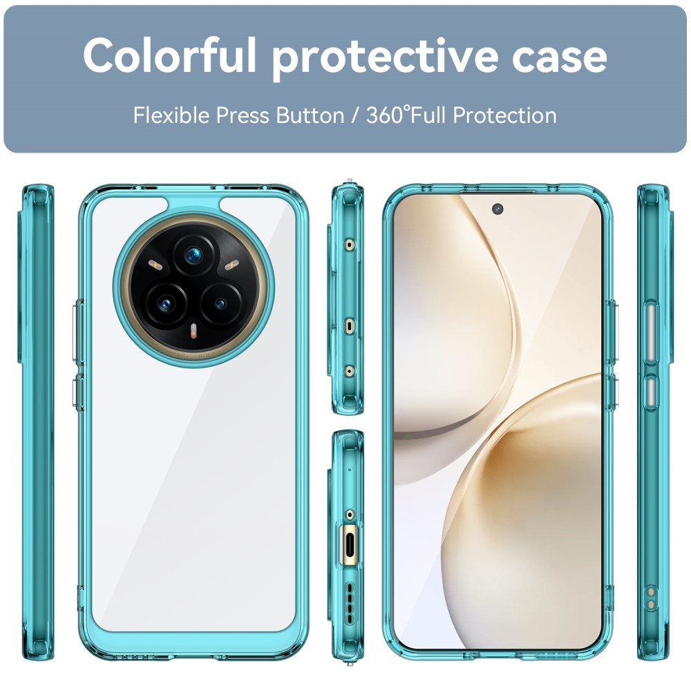 Gelový obal s pevnými zády na Realme 14 Pro+ 5G - světlemodrý