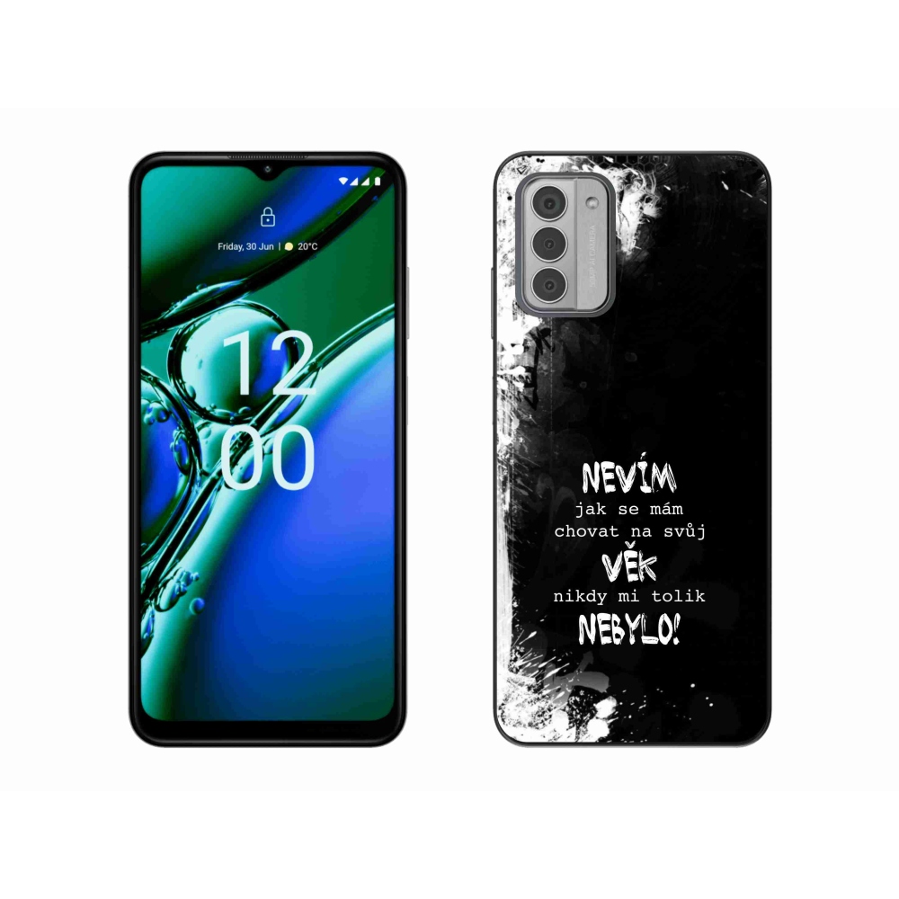 Gelový kryt mmCase na Nokia G42 - vtipný text 14 černé pozadí